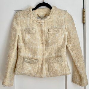 Milly of NY Ivory Tweed Jacket Size 4